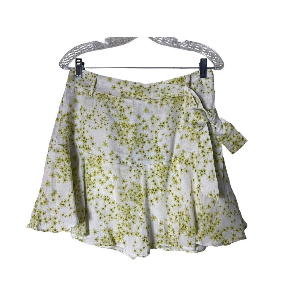 New ALLSAINTS Size 6 Frida Amanzi Floral Mini Skirt Lime Green NEW Womens $169